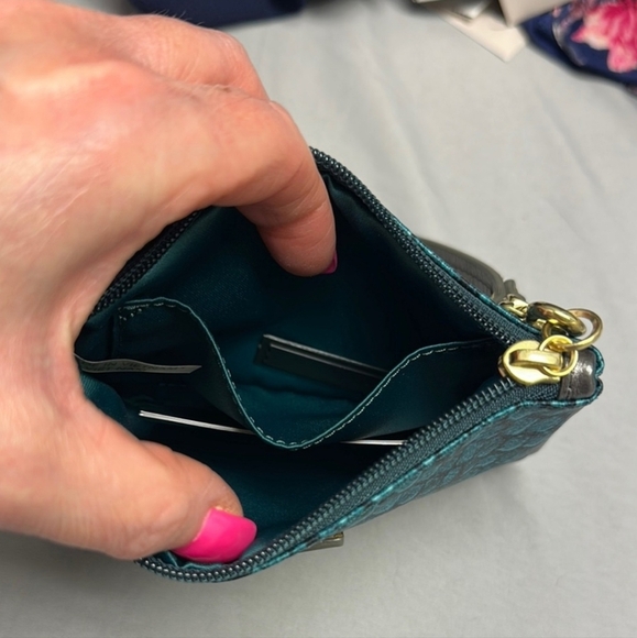 Coach Teal Wristlet Clutch mermaid 🧜‍♀️ NWT - Picture 3 of 4